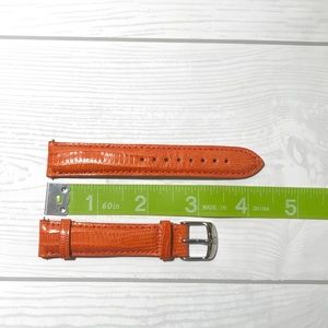 Michele 18Mm orange watch band